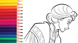 How to color Queen Iduna from Disneys Frozen in 35 Min with Brush Pen [upl. by Lanoil]