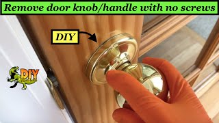 Remove kwikset interior door knob with no screws  DIY [upl. by Marlon]