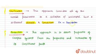 TWO PRINCIPAL OF PHYSICS  UNIFICATION AND REDUCTION [upl. by Crescentia]