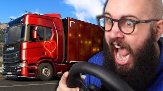 UOMO con FOGLIO ROSA GUIDA PERICOLOSAMENTE su EURO TRUCK SIMULATOR [upl. by Audry81]