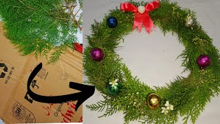 Creating a Festive Wreath with Natural Materialhow to make classic Christmas wreath [upl. by Matti662]