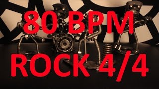 80 BPM  ROCK  44 Drum Track  Metronome  Drum Beat [upl. by Rufford]