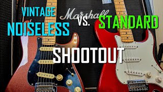 SINGLE COIL SHOOTOUT  VINTAGE NOISELESS VS STANDARD  ALL POSITIONS MULTIPLE RIFFS  SJSS [upl. by Ait]