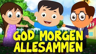 Barnesanger på norsk  God morgen alle sammen med tekst  Norske barnesanger [upl. by Gabbey]