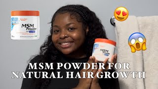 MSM POWDER FOR EXTREMELY FASTER HAIR GROWTH  LEARN ALL ABOUT MSM  SHOWING HOW I TAKE IT [upl. by Anrahs]