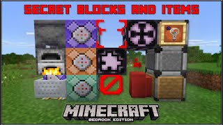 Minecraft Bedrock  Secret Blocks amp Items MobileXboxPS4Windows 10Switch [upl. by Ydahs]