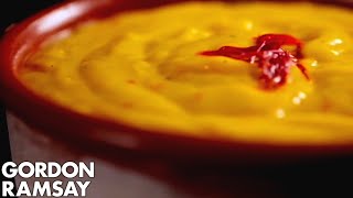 How To Make Garlic amp Saffron Mayonnaise  Gordon Ramsay [upl. by Lesak1]