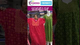 Cotton Mirror Nighties XL XXL size  Nighties wholesale and retail shop in Hyderabad The Womenza [upl. by Atelra]