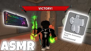 MM2 KEYBOARD ASMR With The NEW POPULAR ANIMATION BUNDLE Murder Mystery 2 [upl. by Eemiaj]