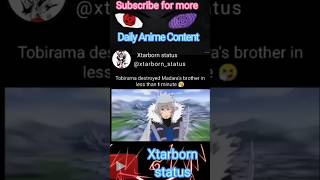 Tobirama destroyed Madara brother in less than 1 minute naruto anime [upl. by Wesla634]