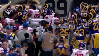 Giants vs Rams Throwback BRAWL  Odell Beckham Jr vs Alec Ogletree  2014 NFL Week 16 [upl. by Rufe]