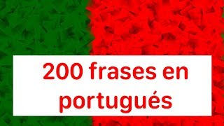 Aprender portugués 200 frases en portugués nativo de Portugal [upl. by Syhr]