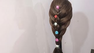 Wonderful Very easy beautiful hairstyles for long hairHairstyle for ladiesHair style girl simple [upl. by Oiziruam425]