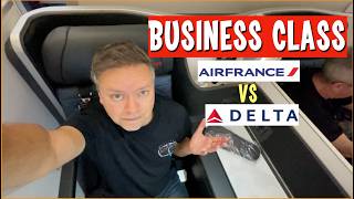 Business Class SMACKDOWN Delta vs AirFrance Honest Review of International Long Haul [upl. by Anirat]