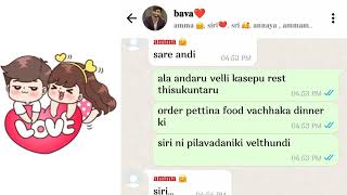 adapilla inthena 🥺😇💖  bava mardal ❤  love story  chat  love chat  chinnu816 [upl. by Yrrad]