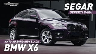 MENOLAK TUA BMW X6 PASANG HM10HD BURGUNDY BLACK TECKWRAP INDONESIA JADI LEBIH FRESH [upl. by Adrienne]