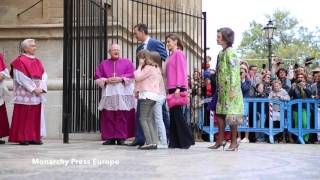 Spanish king and his family at easter mass 2016 [upl. by Nessi]