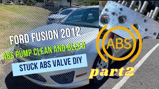 Abs module stuck valve clean and ABS module bleed with ABS FOXWELL scanner ford fusion 2012 Part 22 [upl. by Idola]