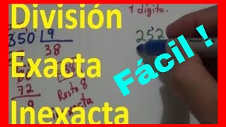 Division Exacta e Inexacta  🙂Comparación de Divisiones ☑️🙂 [upl. by Eart]