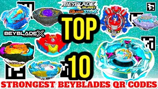 TOP 10 BEST BEYBLADES QR CODES  Beyblade X  Beyblade SCAN Codes APP [upl. by Dubenko]