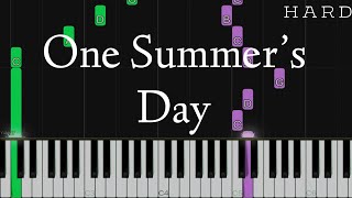 One Summers Day  Spirited Away Joe Hisaishi  HARD Piano Tutorial Arr Torby Brand [upl. by Mayor]