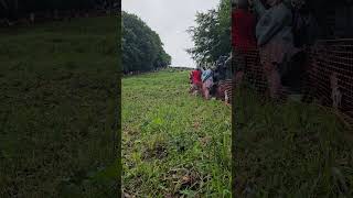 Coopers hill cheese rolling 2024 Race 1 Finish line [upl. by Zarla184]