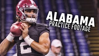 See Jalen Hurts Alabama players practice for CFP semifinal against Clemson [upl. by Anaeerb368]