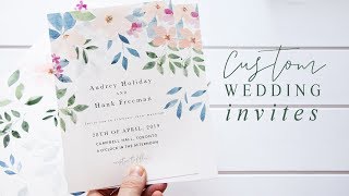 How To Make Wedding Invites Using Watercolor Art [upl. by Dickinson470]