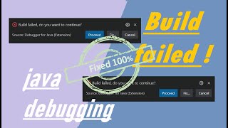 Build faild  Debugger  for java extension  debugging error  solved [upl. by Anerual]