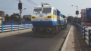 Indian train on Road  Crazy Malda street moments [upl. by Doss]