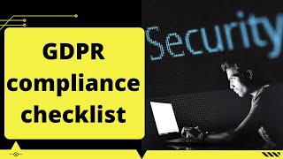 GDPR compliance checklist  General Data Protection Regulation GDPR Checklist [upl. by Horowitz117]