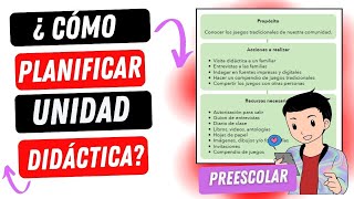 ¿CÓMO PLANIFICAR UNIDADES DIDÁCTICAS  MODALIDAD 4 PREESCOLAR [upl. by Parrott]