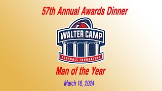 Walter Camp Football Foundation 57th Annual Awards DinnerMarch 16 2024 Man of the Year [upl. by Eelrebmik]