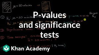 Pvalues and significance tests  AP Statistics  Khan Academy [upl. by Sadye]