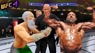 Big Lenny vs Old Bruce Lee EA sports UFC 4 Rematch [upl. by Rocher]