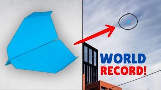 best glider paper plane  how to fold the world record paper airplane 2024 [upl. by Bogey]