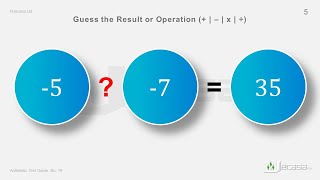 Arithmetic Test Game No 19  Test Your Arithmetic Skills  6x5  530  30–35  35÷5 [upl. by Muns]