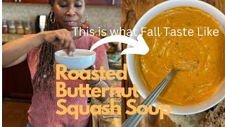 Roasted Butternut Squash Soup  My Vegan Kitchen Life  Cooking  Tasting  Foodie Fun🙃 [upl. by Regni]