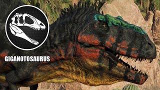 2 Giganotosaurus vs 2 Carcharodontosaurus  JWE 2 Mods 4K 60FPS [upl. by Teague]