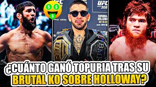 Salarios amp Bonificaciones del UFC 308💰  ¿Cuánto ganó ILIA TOPURIA tras su BRUTAL KO a MAX HOLLOWAY [upl. by Shurlocke]