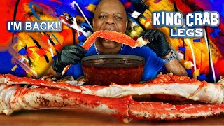 Giant King Crab Legs Seafood Mukbang 먹방 [upl. by Pedaiah]