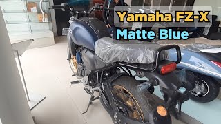 New Yamaha FZ X ❤️ Matte Blue  FZ X Matte Blue All Model Price Mileage Detail Review [upl. by Chlo]