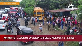 Accidente deja al menos dos fallecidos y varios heridos en Ticuantepe [upl. by Atikehs201]