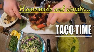 Al Pastor tacos Grilled pineapple avocado cilantro salsa verde [upl. by Eetnwahs]