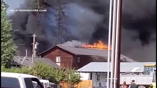 Evacuation warning issued for some Seeley Lake residents due to structure fire [upl. by Gipson]