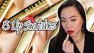 Milani Color Statement Lipstick Lip Swatches amp Review 💋 Underrated Makeup  AnnieKoyo [upl. by Beghtol]