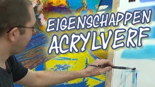 Acrylverf voor beginners eigenschappen en technieken [upl. by Shaer]