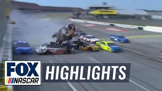 Playoff contenders taken out Kurt Busch goes flying after MASSIVE Talladega wreck  NASCAR ON FOX [upl. by Bea]