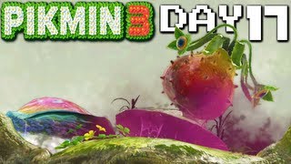 Pikmin 3 Mireclops Mud Mash Boss Fight  DAY 17 Nintendo Wii U HD Gameplay Walkthrough [upl. by Zerdna]