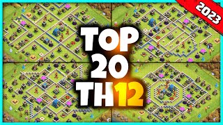 New Exclusive TH12 BASE WARTROPHY Base Link 2023 Top20 Clash of Clans  Town Hall 12 Trophy Base [upl. by Nies]